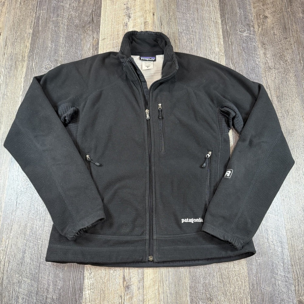 Patagonia R Black Fleece Full Zip‎ Women's Polartec Jacket Size M USA Vintage